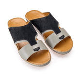 VC - AC - 7030 - Gray / Tan - Luxury Arabic Sandal for Men