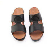 AN-4802 - Black/Tan Luxury Arabic Sandal for Men