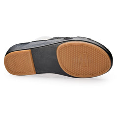 AN-7014 Black / Tan - Dual Tone Textured Luxury Handcrafted Arabic Sandal for Men