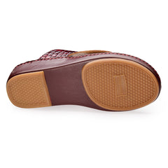 AN-7012 Brown - Ostrich Textured Luxury Handcrafted Arabic Sandal for Men