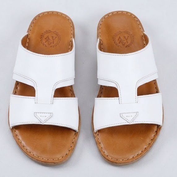 AN- 4803 - White / TanLuxury Arabic Sandal for Men