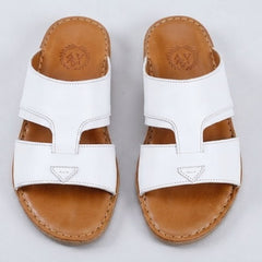 AN- 4803 - White / TanLuxury Arabic Sandal for Men