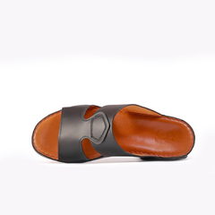 AN- 4802 - Black / Tan Luxury Arabic Sandal for Men