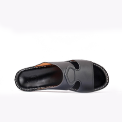 AN- 4802 - Full Black Luxury Arabic Sandal for Men