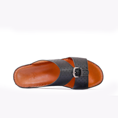 AN- 4809 - Black / Tan  Luxury Arabic Sandal for Men