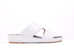 AN- 4806 - White / Black Luxury Arabic Sandal for Men