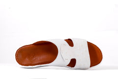 AN- 4808 - White / Tan Luxury Arabic Sandal for Men