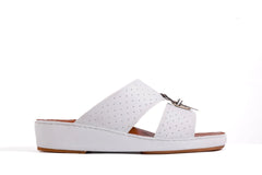 AN- 4809 - White / Tan Luxury Arabic Sandal for Men
