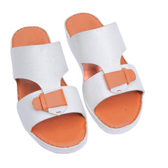 AN- 4853  White / Tan - Luxury Arabic Sandal for Men