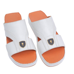 AN- 4849  White / Tan - Luxury Arabic Sandal for Men