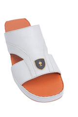 AN- 4849  White / Tan - Luxury Arabic Sandal for Men