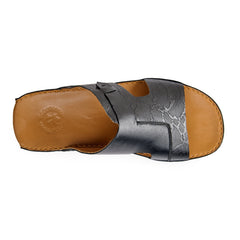 VC - AC - 7040 - Black/ Tan - Luxury Arabic Sandal for Men