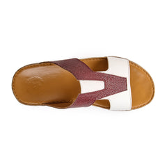 VC - AC - 7060 - White/ Tan - Luxury Arabic Sandal for Men