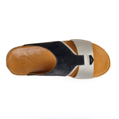 VC - AC - 7030 - Gray / Tan - Luxury Arabic Sandal for Men