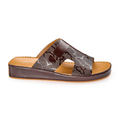 VC - AC - 7041 - Black/ Tan - Luxury Arabic Sandal for Men